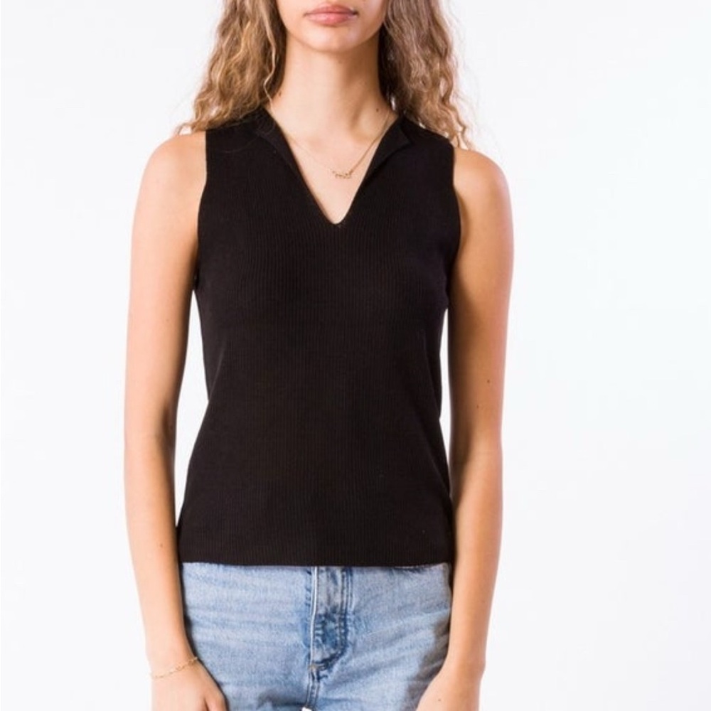 Kerisma Black V-Neck Knit Top